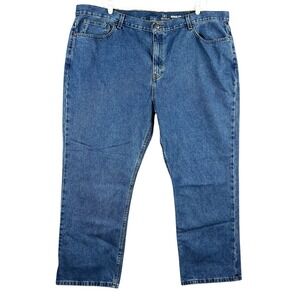 GEORGE Men's Blue Cotton Denim Jeans Size 48x30 Regular Fit Straight Leg NWT